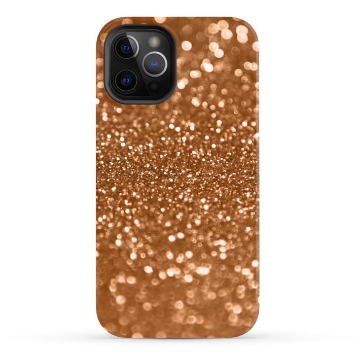 iPhone 12 Pro StrongFit Copper Glamour Glitter 2 by Andrea Haase