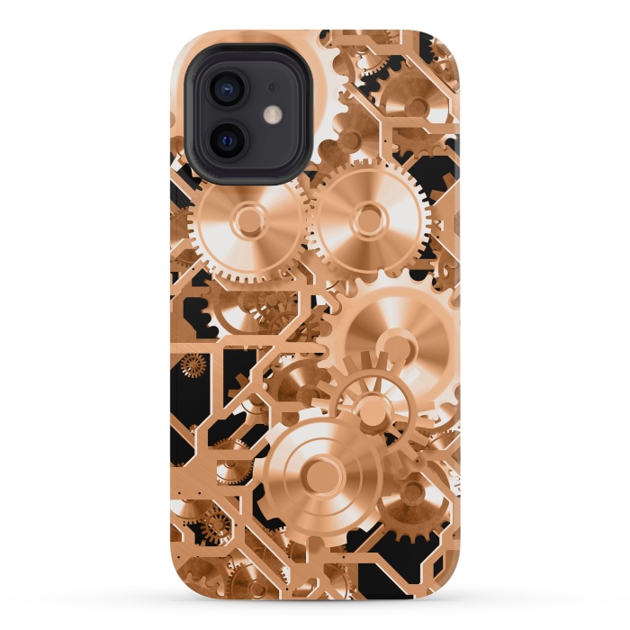 iPhone 12 mini StrongFit Copper Steampunk by Andrea Haase