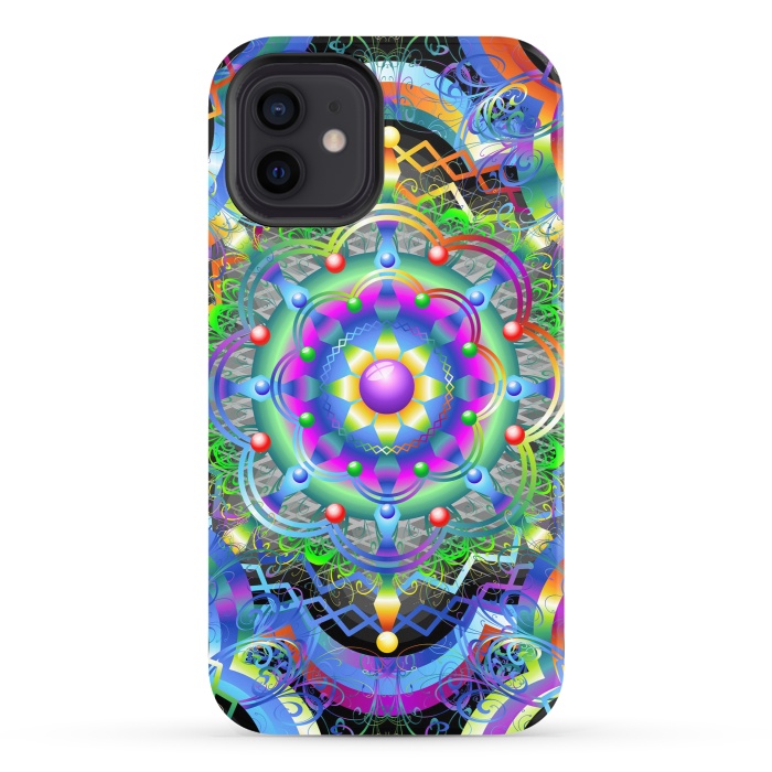 iPhone 12 StrongFit Mandala Universe Psychedelic  by BluedarkArt