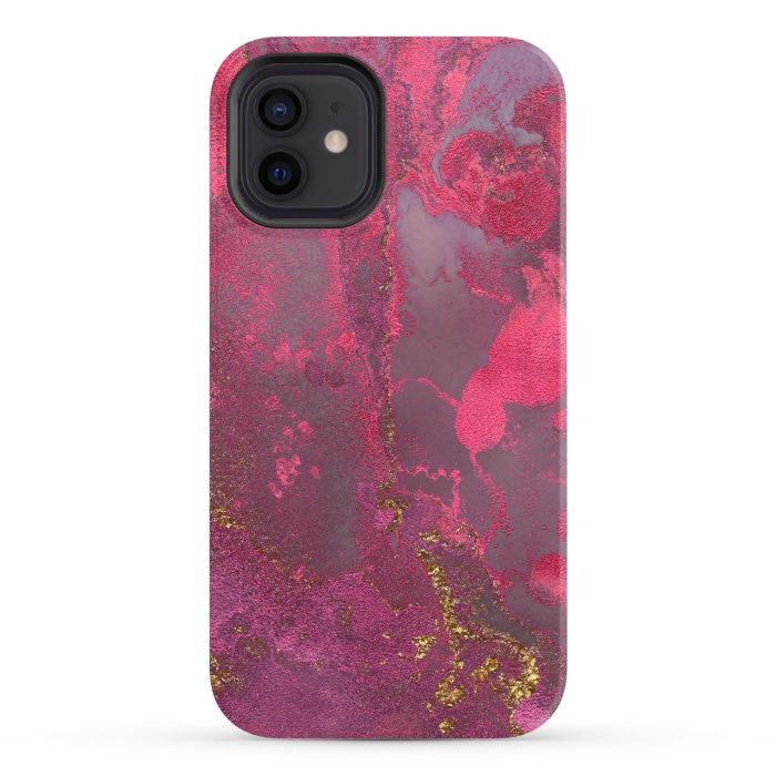 iPhone 12 StrongFit Pink Gold Marble by  Utart