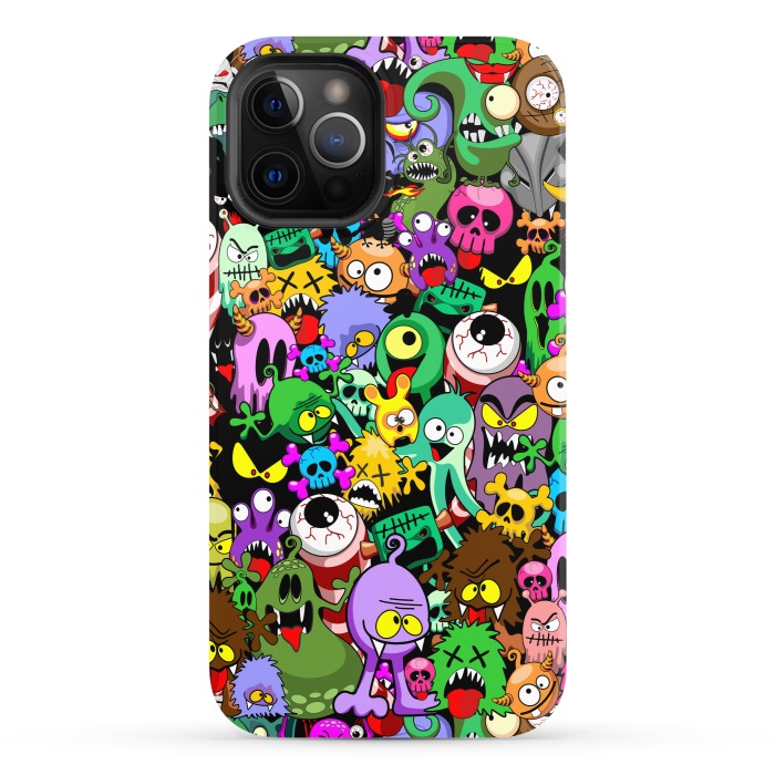 iPhone 12 Pro StrongFit Monsters Doodles Characters Saga by BluedarkArt