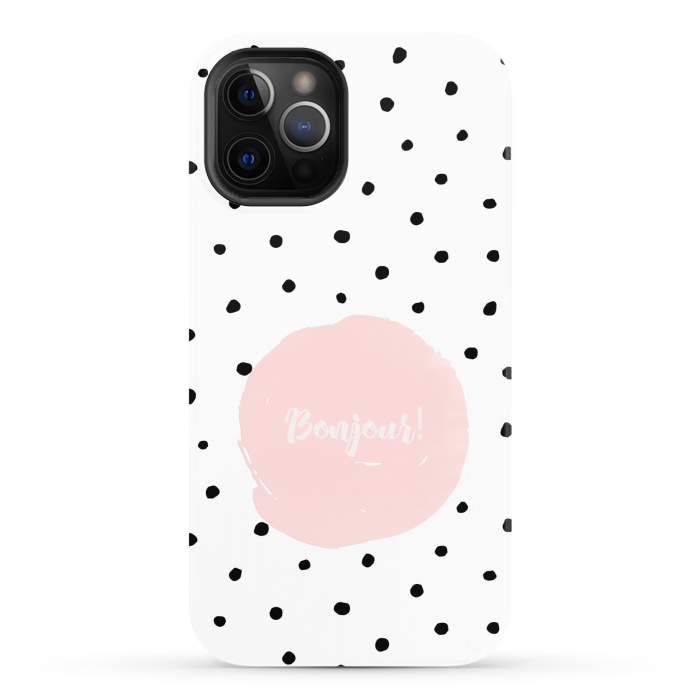 iPhone 12 Pro StrongFit Bonjour - on polka dots  by  Utart