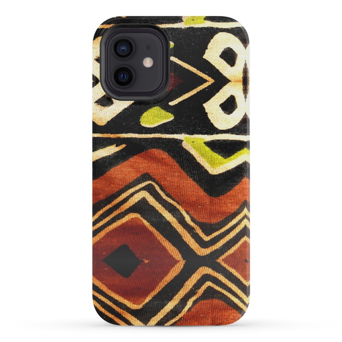 iPhone 12 mini StrongFit Africa Design Fabric Texture by BluedarkArt