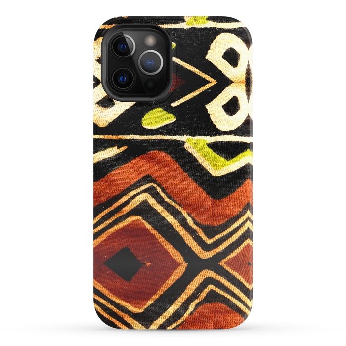 iPhone 12 Pro StrongFit Africa Design Fabric Texture by BluedarkArt