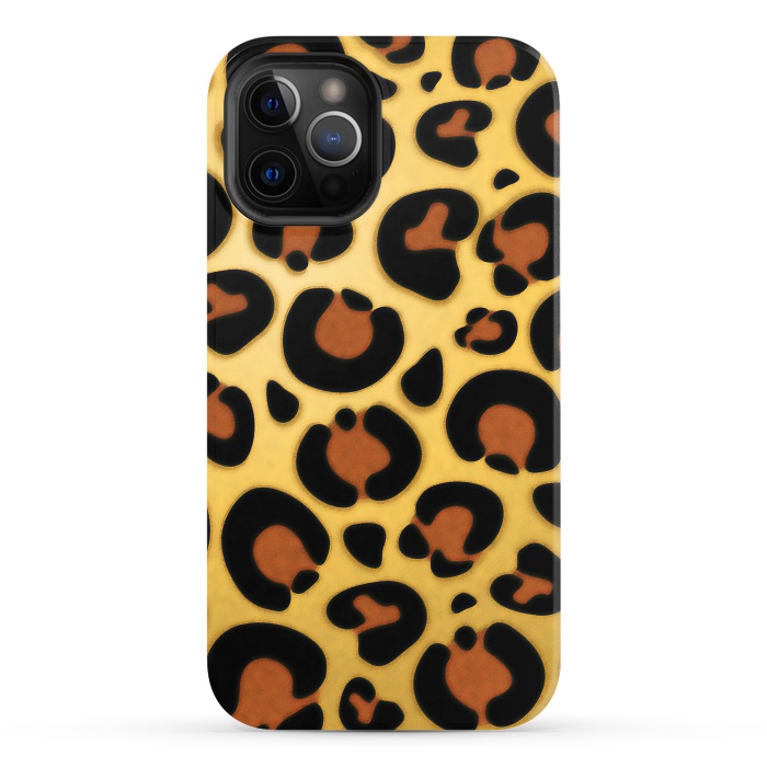 iPhone 12 Pro StrongFit Jaguar Leopard Fur Texture by BluedarkArt