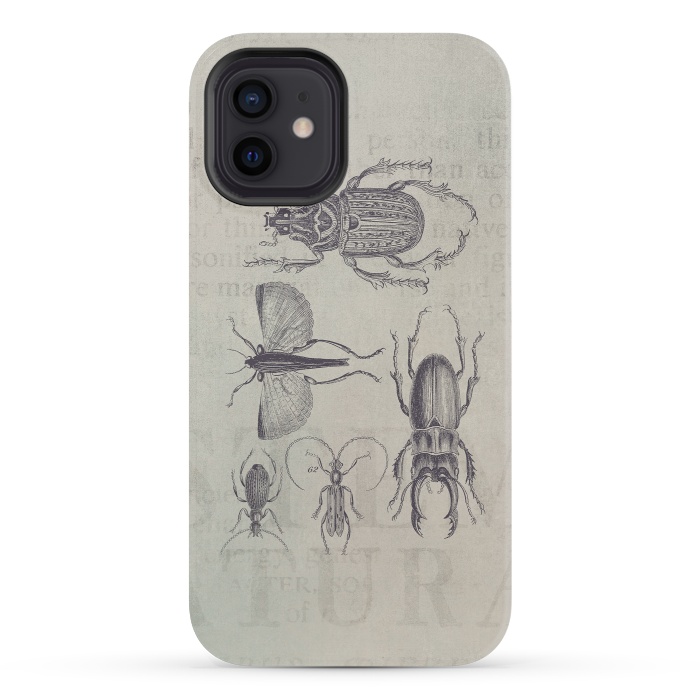 iPhone 12 mini StrongFit Vintage Beetles And Bugs by Andrea Haase