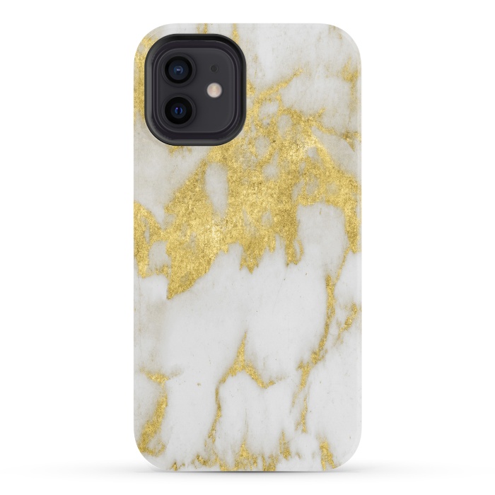 iPhone 12 StrongFit Gold marble by haroulita