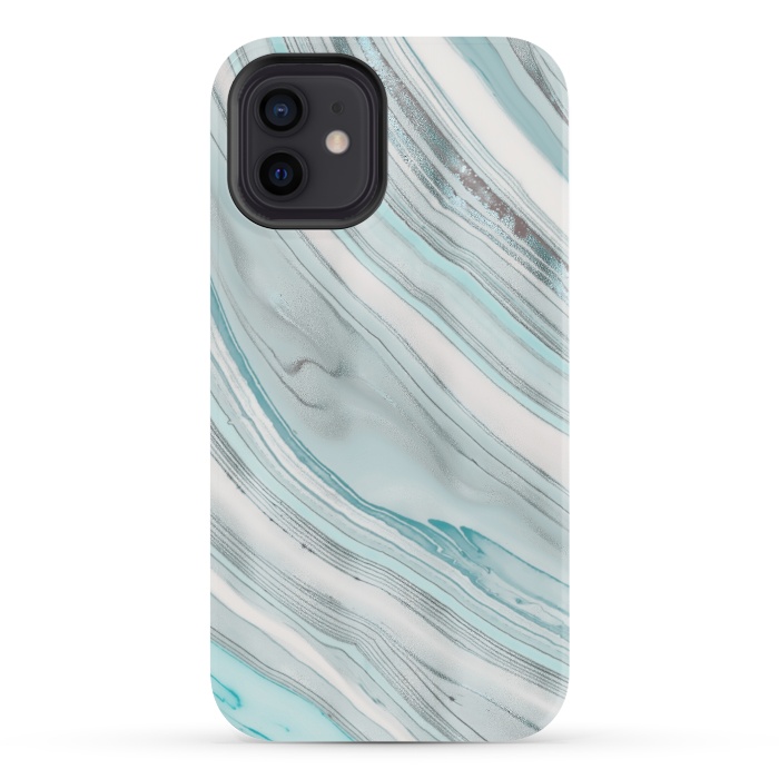 iPhone 12 StrongFit Teal Marble Elegance 2 by Andrea Haase