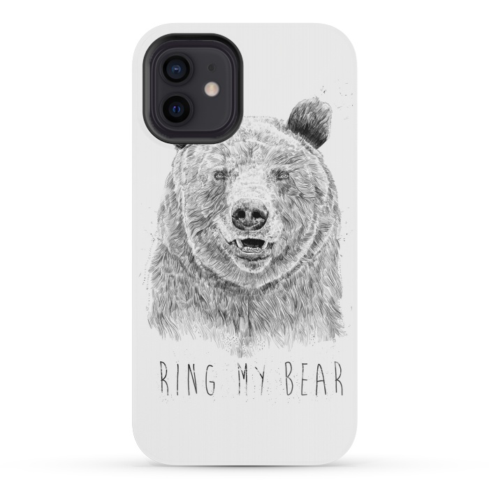iPhone 12 mini StrongFit Ring my bear (bw) by Balazs Solti