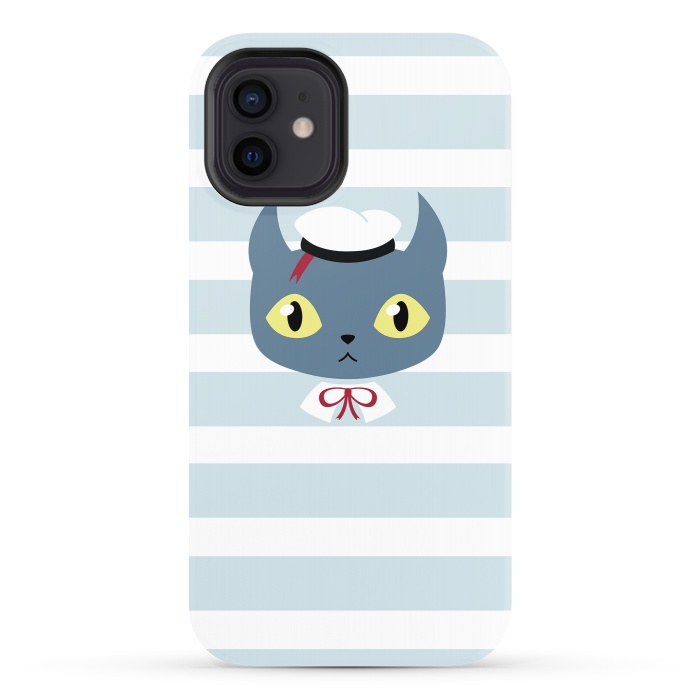 iPhone 12 StrongFit Sailor cat by Laura Nagel