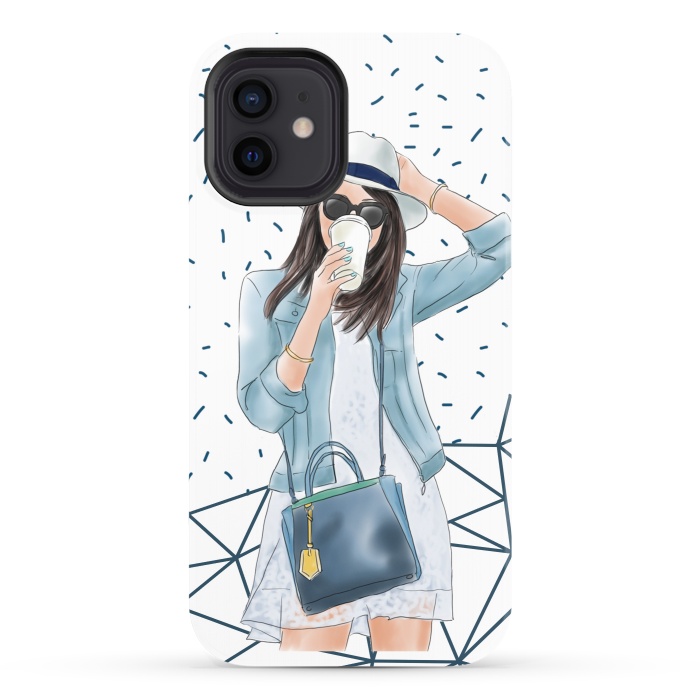 iPhone 12 StrongFit Trendy City Fashion Girl by DaDo ART