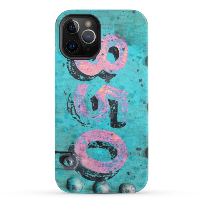 iPhone 12 Pro StrongFit Number 850 Spray Paint Grunge by Andrea Haase