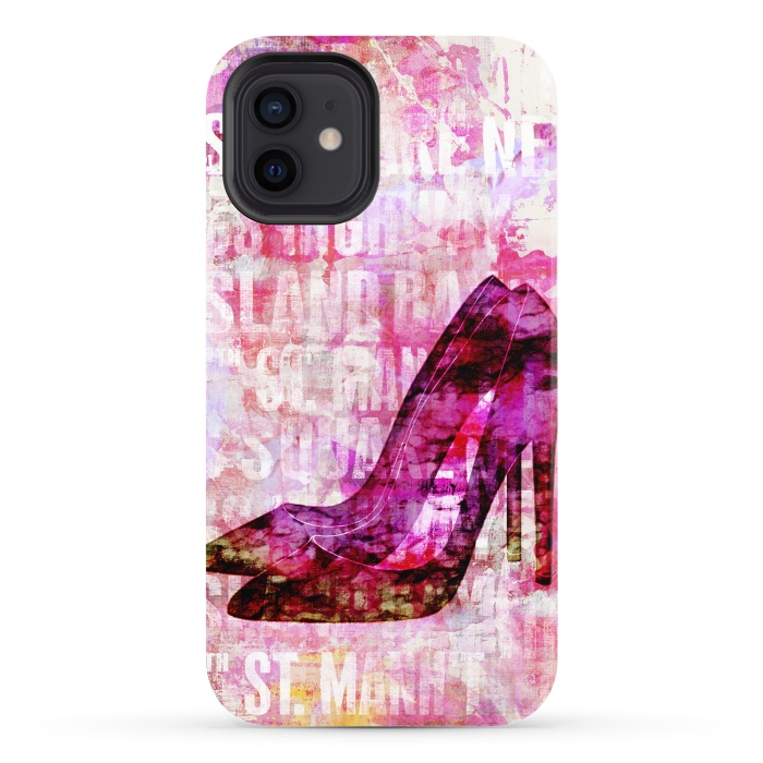 iPhone 12 StrongFit High Heels Pink Mixed Media Art by Andrea Haase