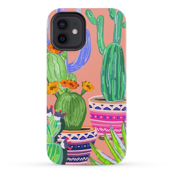 iPhone 12 mini StrongFit Cactus wonderland by MUKTA LATA BARUA