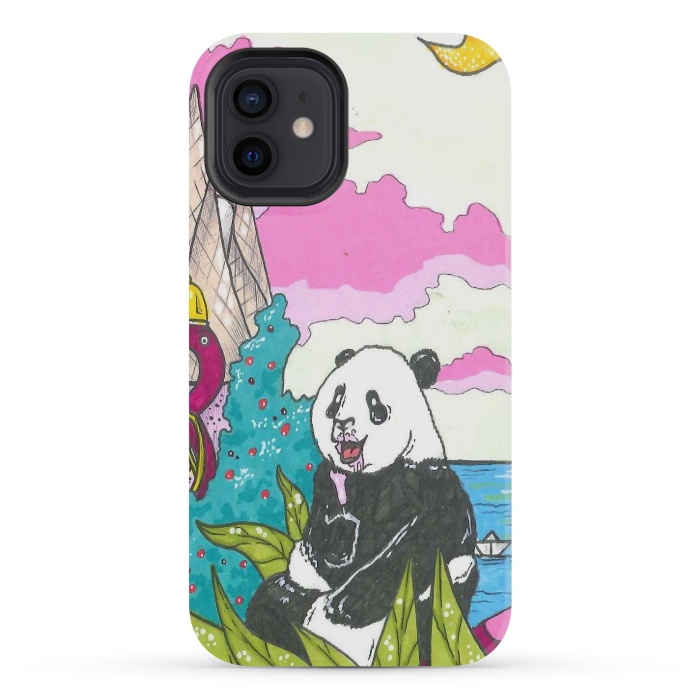 iPhone 12 mini StrongFit sugar panda by Varo Lojo