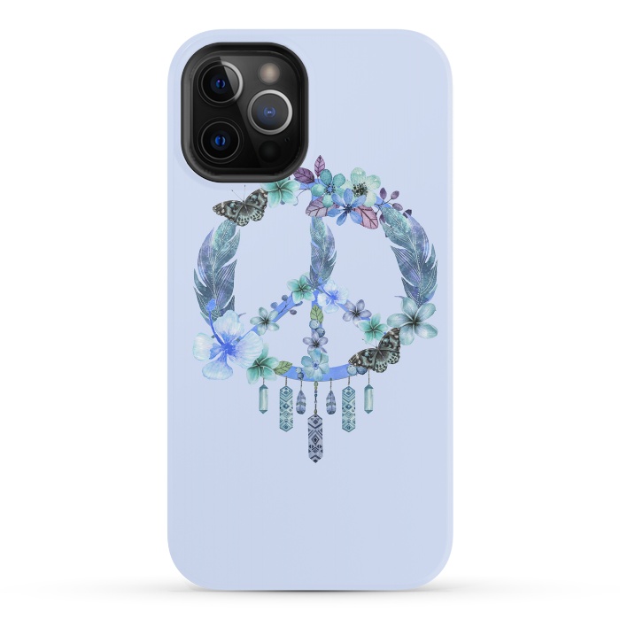 iPhone 12 Pro StrongFit Blue Peace Dreamcatcher by Andrea Haase