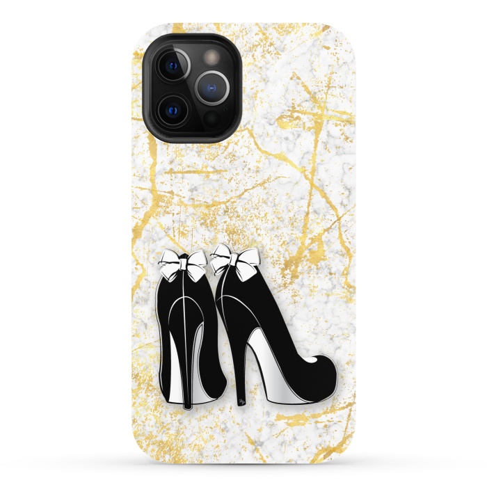 iPhone 12 Pro StrongFit Luxury Golden Marble Heels by Martina