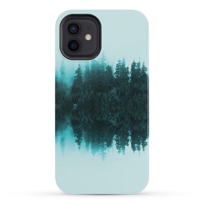 iPhone 12 mini StrongFit Cloudy Forest by Creativeaxle