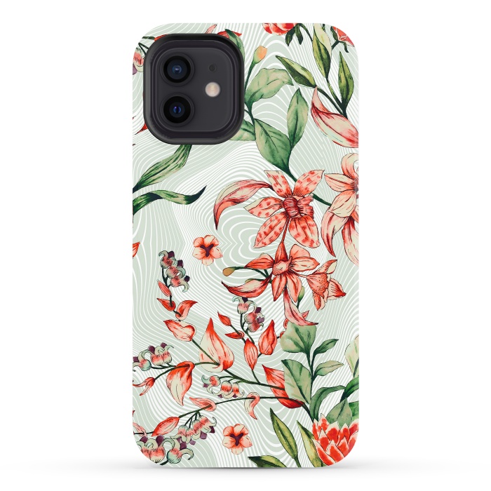 iPhone 12 StrongFit Exotic tropical bloom 027 by Mmartabc