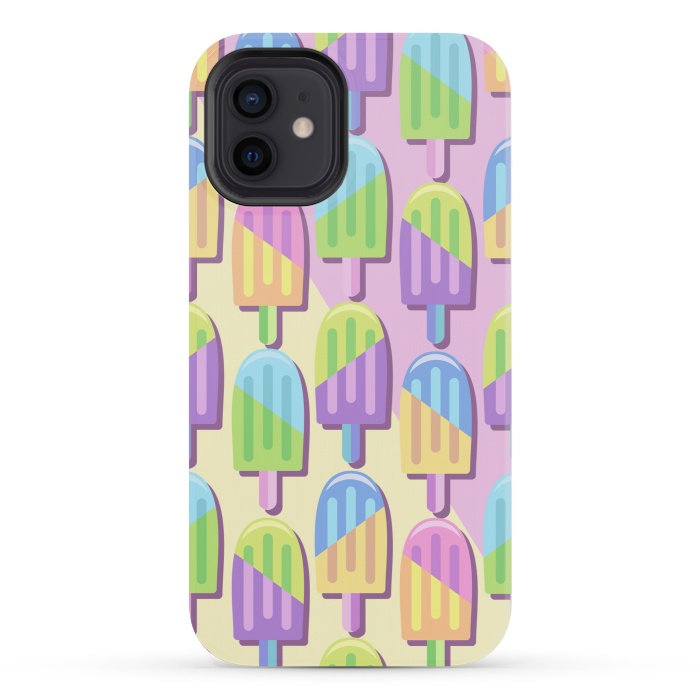 iPhone 12 mini StrongFit Ice Lollipops Popsicles Summer Punchy Pastels Colors by BluedarkArt
