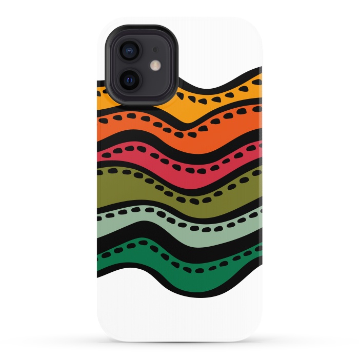 iPhone 12 StrongFit Color Waves by Majoih