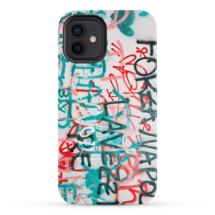 iPhone 12 StrongFit Graffiti Text by Andrea Haase