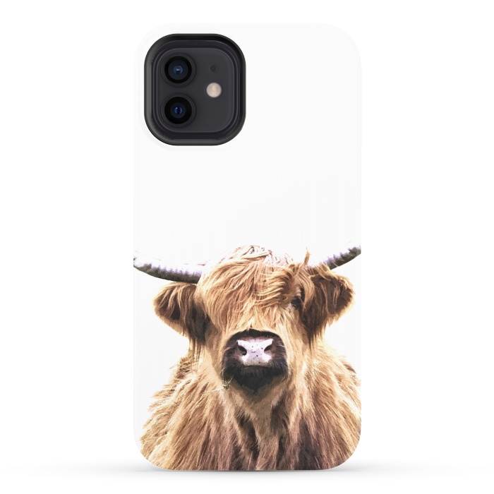 iPhone 12 StrongFit Highland Cow Portrait by Alemi