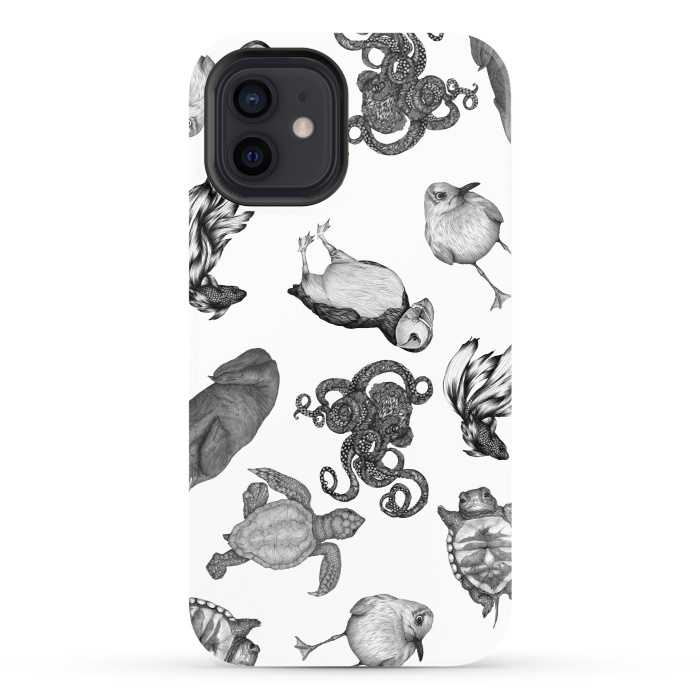 iPhone 12 StrongFit Cute Sea Animals Party by ECMazur 