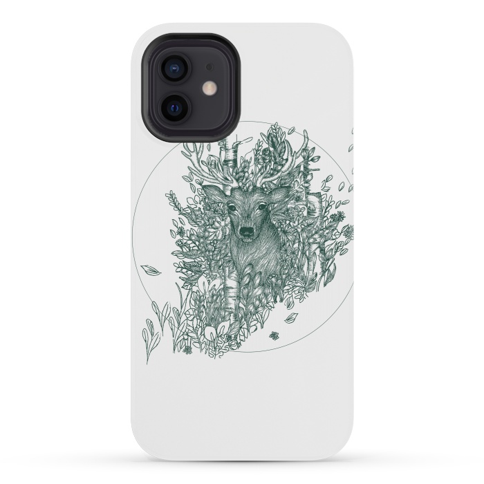 iPhone 12 mini StrongFit Stag and Forest by ECMazur 