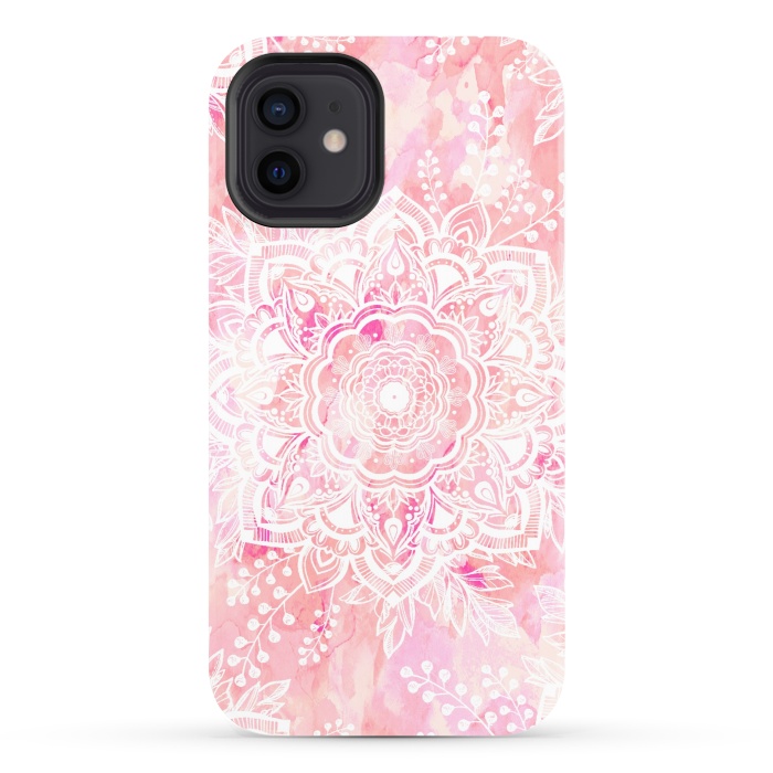 iPhone 12 StrongFit Queen Starring of Mandalas-Rose by ''CVogiatzi.