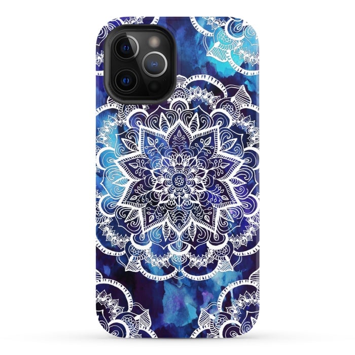 iPhone 12 Pro StrongFit Queen Starring of Mandalas Navy by ''CVogiatzi.