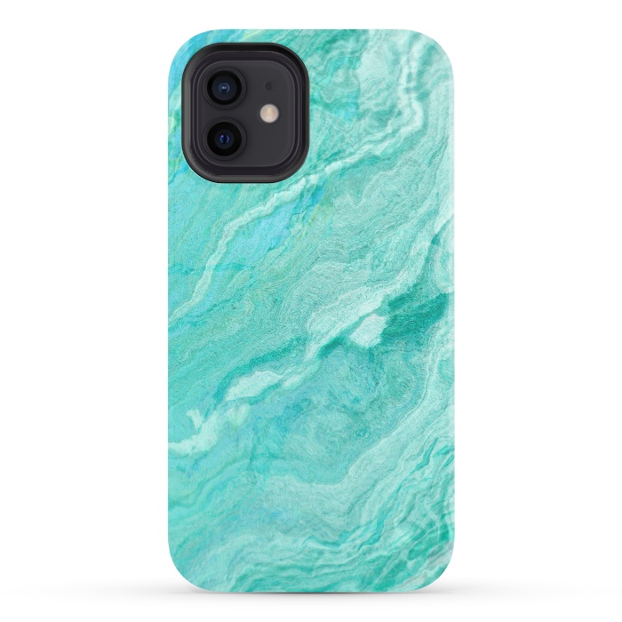 iPhone 12 StrongFit beautiful ink turquoise Marble texture by  Utart