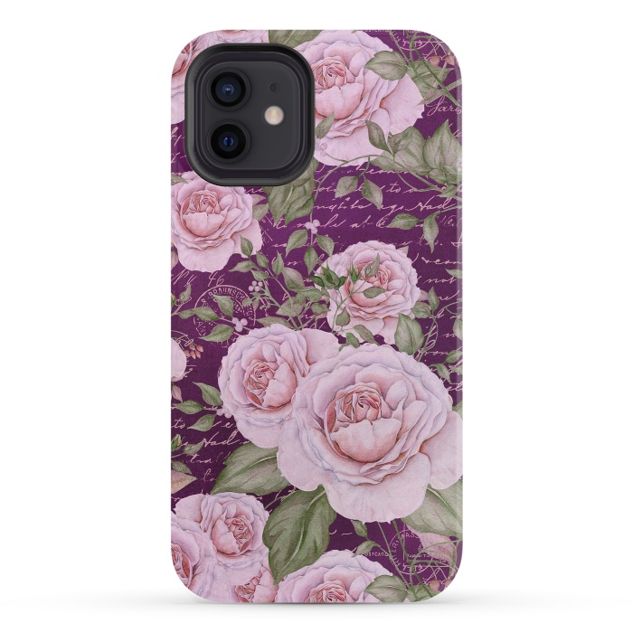 iPhone 12 StrongFit Nostalgic Rose PAttern by Andrea Haase