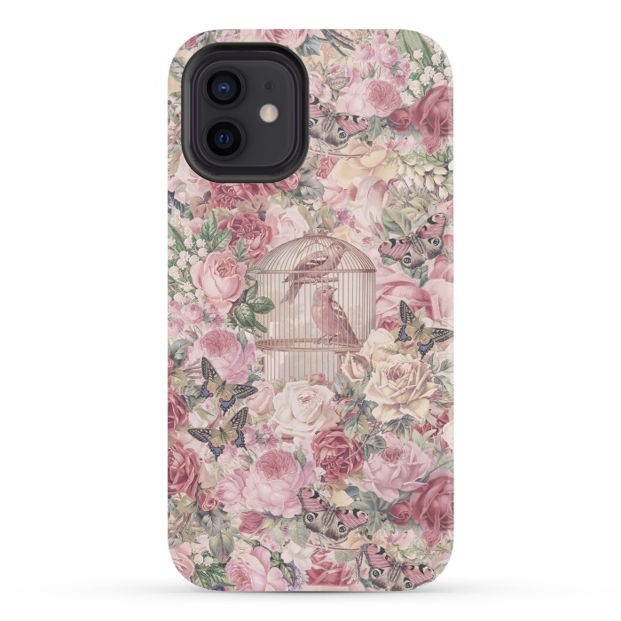 iPhone 12 StrongFit Nostalgic Flowers With Birdcage by Andrea Haase