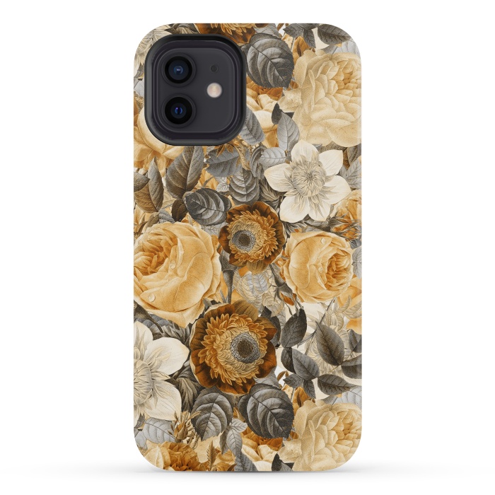 iPhone 12 mini StrongFit luxuriantly gold vintage floral pattern by  Utart