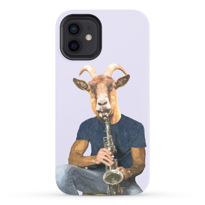 iPhone 12 StrongFit Goat Musician Illustration by Alemi