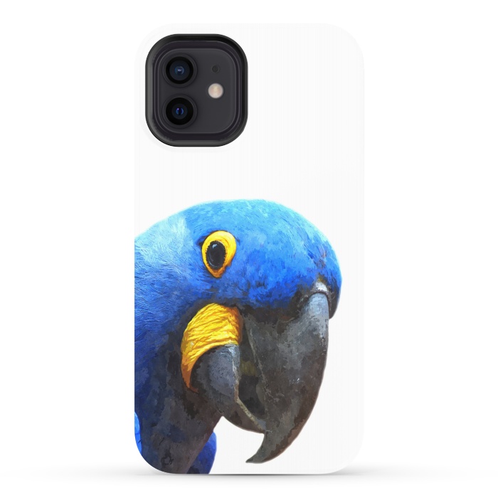 iPhone 12 StrongFit Blue Parrot Portrait by Alemi