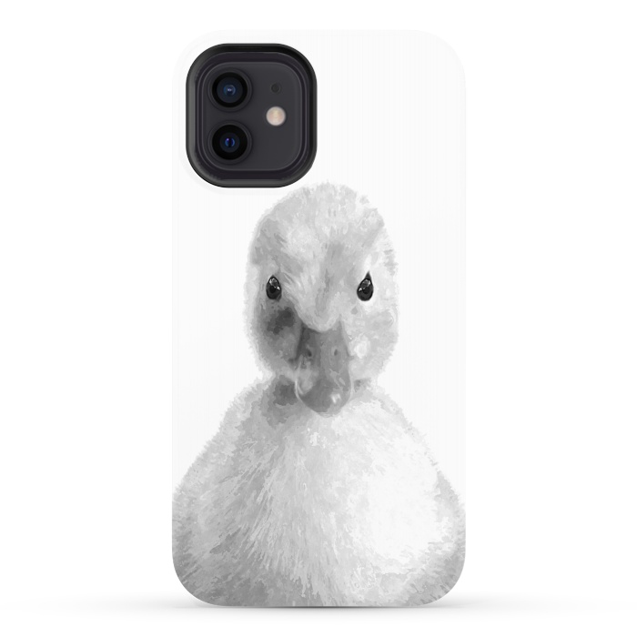 iPhone 12 StrongFit Black and White Duckling by Alemi