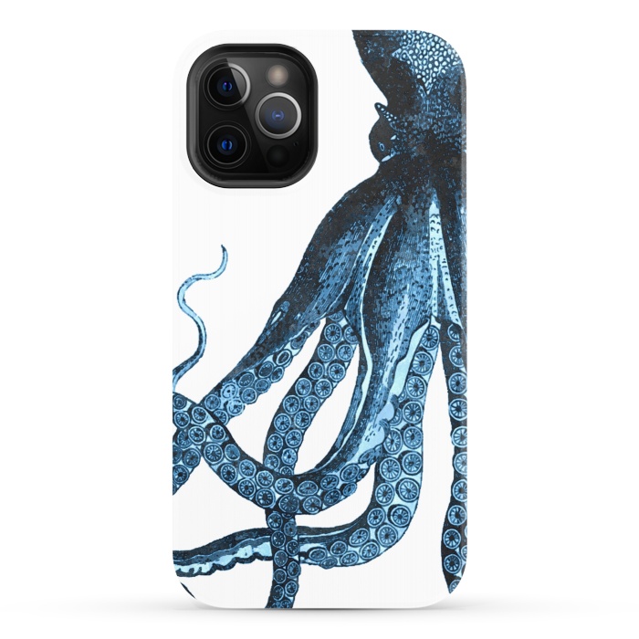 iPhone 12 Pro StrongFit Blue Octopus Illustration by Alemi