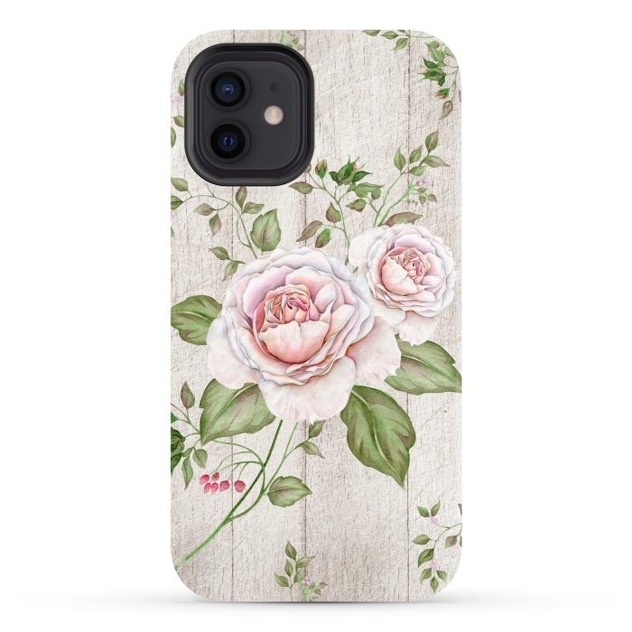 iPhone 12 StrongFit Pink Rose by Creativeaxle