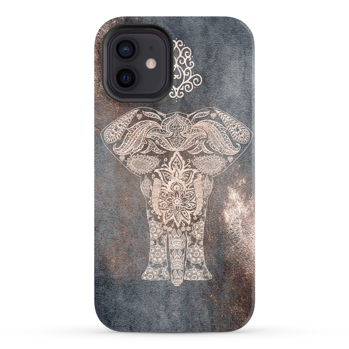 iPhone 12 StrongFit Elepephant Mandala by  Utart