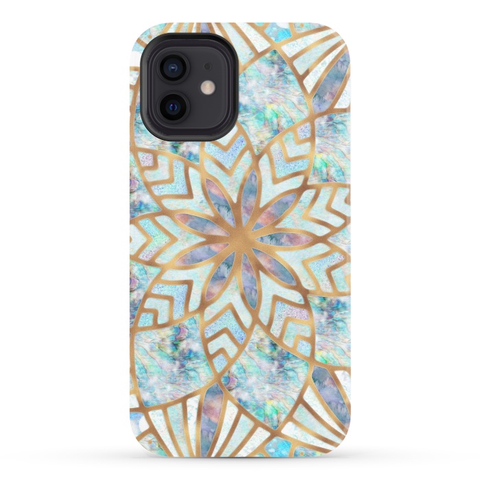 iPhone 12 StrongFit Mother of Pearl Mandala by  Utart