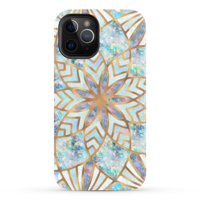 iPhone 12 Pro StrongFit Mother of Pearl Mandala by  Utart