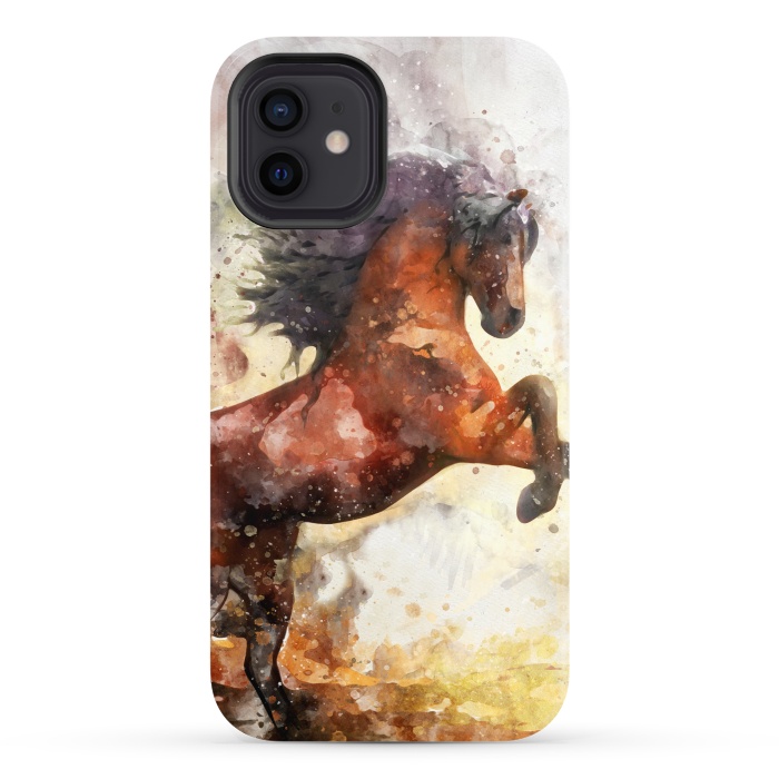 iPhone 12 StrongFit Excited Horse by Creativeaxle
