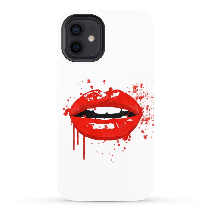 iPhone 12 StrongFit Red Lips Illustration by Alemi
