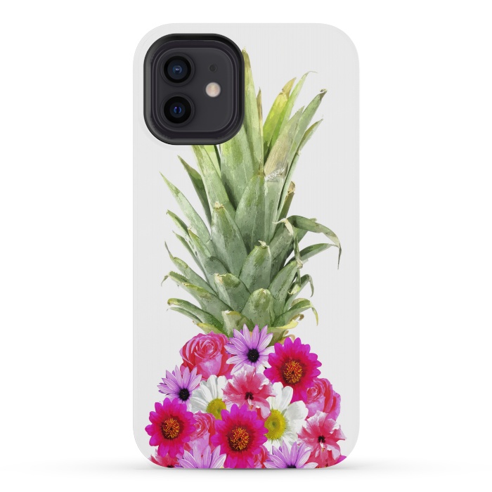 iPhone 12 mini StrongFit Pineapple Flowers by Alemi