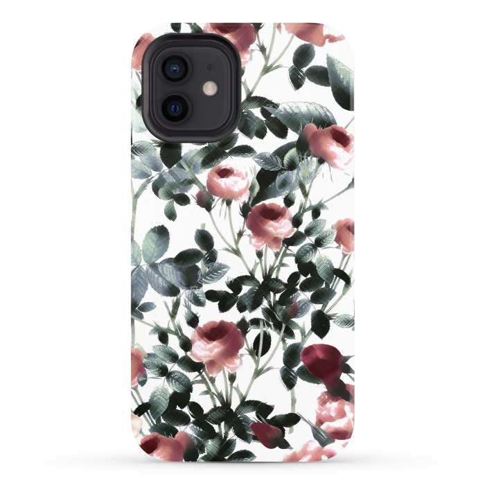 iPhone 12 StrongFit Romantic pastel rose garden by Oana 