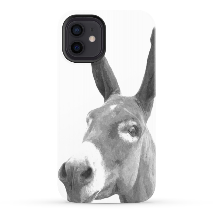 iPhone 12 StrongFit Black and White Donkey by Alemi