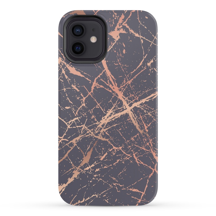 iPhone 12 mini StrongFit Copper Splatter 001 by Jelena Obradovic