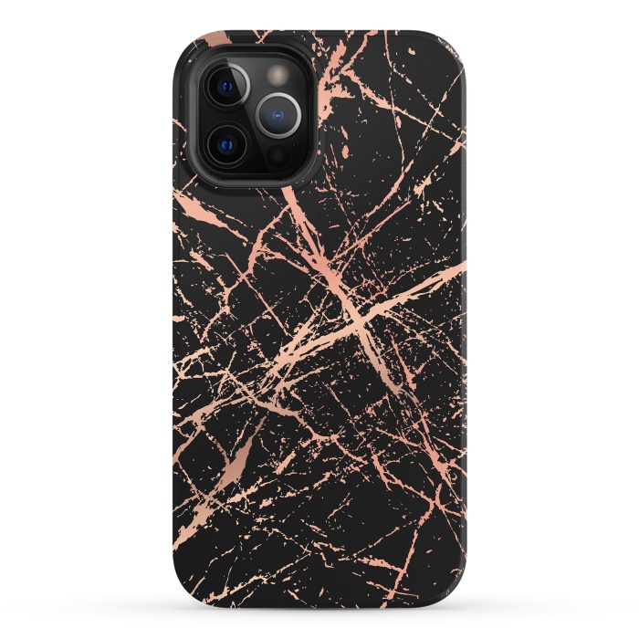 iPhone 12 Pro StrongFit Copper Splatter 003 by Jelena Obradovic